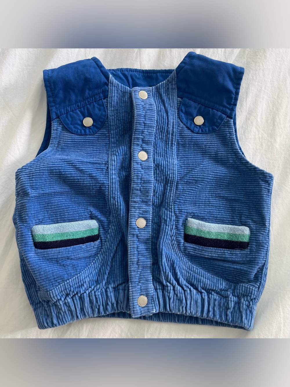 Vintage 1980’s corduroy vest with pockets, 3T